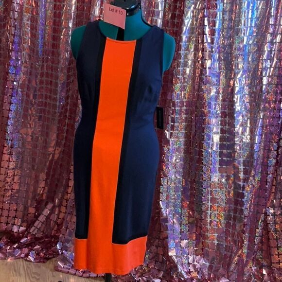 NWT WORTHINGTON sleeveless dress in block colors in size 12 - Picture 2 of 14